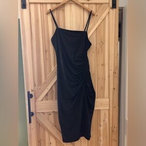 H&M Black Ruched Dress